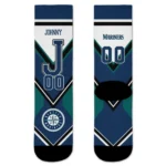 Seattle Mariners Socks Custom Arrow Blocks Navy Blue Best Selling