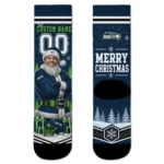 Seattle Seahawks Socks Custom Snowy Scene Blue White Best Selling