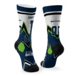 Seattle Seahawks Socks Customized Arrow Blocks Blue Best Selling