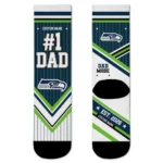 Seattle Seahawks Socks - Customized Pinstripe Chevron Blue White