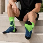 Seattle Seahawks Socks Personalized Geometric Tech Blue Best Selling