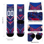 Smu Mustangs Socks Custom Leopard Print Blue Black Best Selling