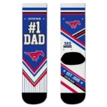 Smu Mustangs Socks Custom Pinstripe Chevron Blue White Best Selling
