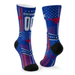 Smu Mustangs Socks Custom Star Stripes Blue White Best Selling