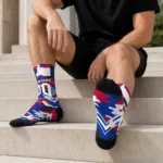 Smu Mustangs Socks Custom Woodland Camo Blue Best Selling