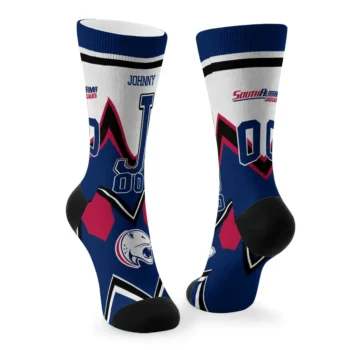 South Alabama Jaguars Socks Personalized Arrow Blocks Blue Fashion Forward