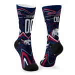 South Alabama Jaguars Socks Personalized Leopard Print Blue Black Best Selling