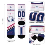 South Alabama Jaguars Socks Personalized Nautical Icons Blue White Best Selling