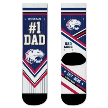 South Alabama Jaguars Socks Personalized Pinstripe Chevron Blue White Best Selling