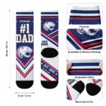 South Alabama Jaguars Socks Personalized Pinstripe Chevron Blue White Best Selling