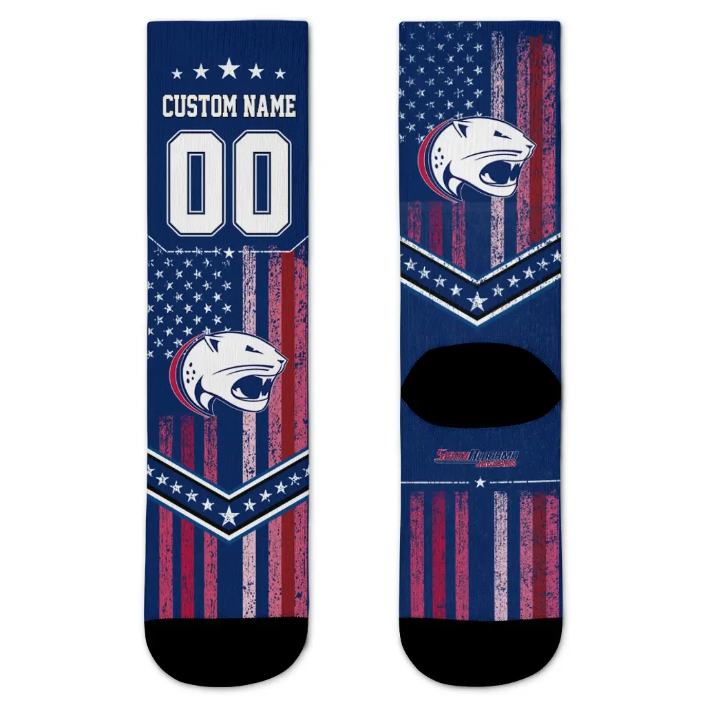 South Alabama Jaguars Socks Personalized Star Stripes Blue White Best Selling South Alabama Jaguars Socks Personalized Star Stripes Blue White Best Selling