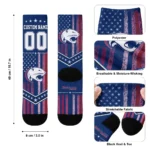 South Alabama Jaguars Socks Personalized Star Stripes Blue White Best Selling