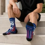 South Alabama Jaguars Socks Personalized Star Stripes Blue White Best Selling