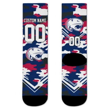 South Alabama Jaguars Socks Personalized Woodland Camo Blue Best Selling