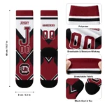 South Carolina Gamecocks Socks Custom Arrow Blocks Garnet Best Selling