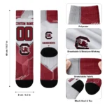 South Carolina Gamecocks Socks Custom Geometric Tech Garnet Best Selling