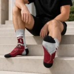 South Carolina Gamecocks Socks Custom Geometric Tech Garnet Best Selling