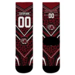 South Carolina Gamecocks Socks Custom Leopard Print Garnet Black Best Selling