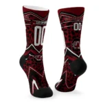 South Carolina Gamecocks Socks Custom Leopard Print Garnet Black Best Selling