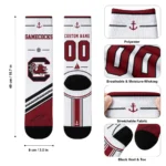 South Carolina Gamecocks Socks Custom Nautical Icons Garnet White Best Selling