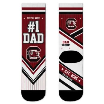 South Carolina Gamecocks Socks Custom Pinstripe Chevron Garnet White Best Selling