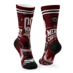 South Carolina Gamecocks Socks Custom Snowy Scene Garnet White Best Selling