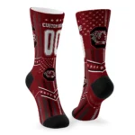 South Carolina Gamecocks Socks Custom Star Stripes Garnet White Best Selling