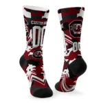 South Carolina Gamecocks Socks Custom Woodland Camo Garnet Best Selling