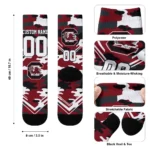 South Carolina Gamecocks Socks Custom Woodland Camo Garnet Best Selling