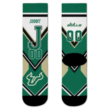 South Florida Bulls Socks Custom Arrow Blocks Green Best Selling