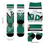 South Florida Bulls Socks Custom Arrow Blocks Green Best Selling