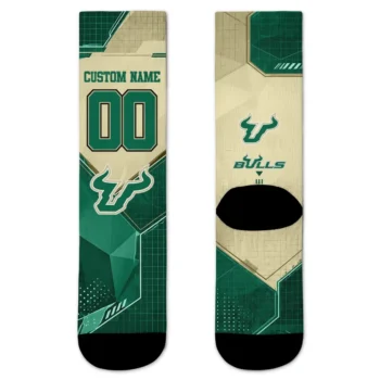 South Florida Bulls Socks Custom Geometric Tech Green Best Selling