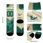 South Florida Bulls Socks Custom Geometric Tech Green Best Selling