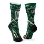 South Florida Bulls Socks Custom Leopard Print Green Black Best Selling