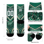 South Florida Bulls Socks Custom Leopard Print Green Black Best Selling