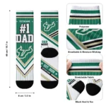 South Florida Bulls Socks Custom Pinstripe Chevron Green White Best Selling