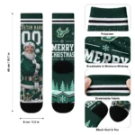 South Florida Bulls Socks Custom Snowy Scene Green White Best Selling