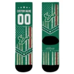 South Florida Bulls Socks Custom Star Stripes Green White Best Selling