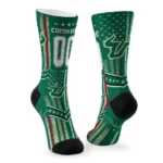 South Florida Bulls Socks Custom Star Stripes Green White Best Selling