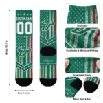 South Florida Bulls Socks Custom Star Stripes Green White Best Selling