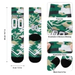 South Florida Bulls Socks Custom Woodland Camo Green Best Selling