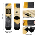Southern Miss Golden Eagles Socks Customized Geometric Tech Black Best Selling