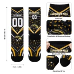 Southern Miss Golden Eagles Socks Customized Leopard Print Black Best Selling