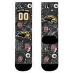 Southern Miss Golden Eagles Socks Customized Scattered Icons Black Best Selling