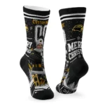 Southern Miss Golden Eagles Socks Customized Snowy Scene Black White Best Selling