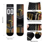 Southern Miss Golden Eagles Socks Customized Star Stripes Black White Best Selling