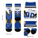 St Louis Blues Socks Custom Arrow Blocks Blue Best Selling