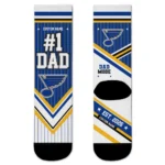 St. Louis Blues Socks - Custom Pinstripe Chevron Blue White