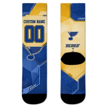 St Louis Blues Socks Customized Geometric Tech Blue Best Selling