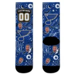 St Louis Blues Socks Customized Scattered Icons Blue Best Selling